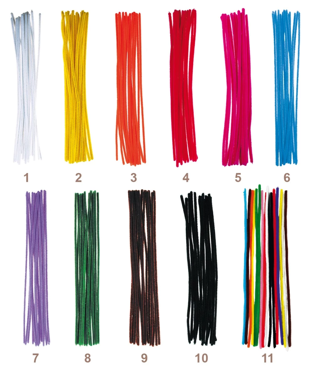 Zsenília drót 5 mm, 29 cm, 16 db - sárga