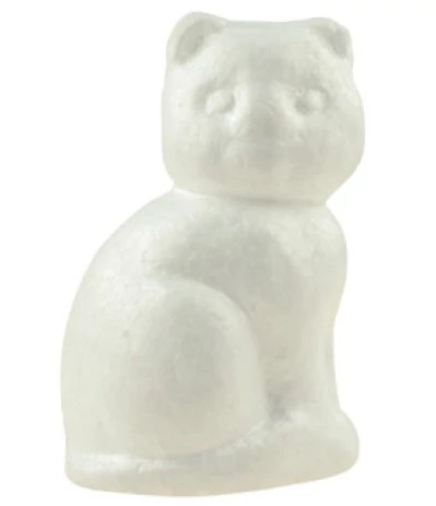 Polisztirol cica, 11 x 7 cm / 1 db