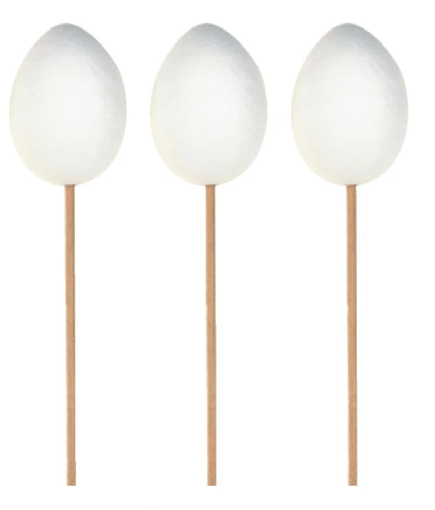 Festhető cellulózpép tojások pálcán 6 cm, 12 db