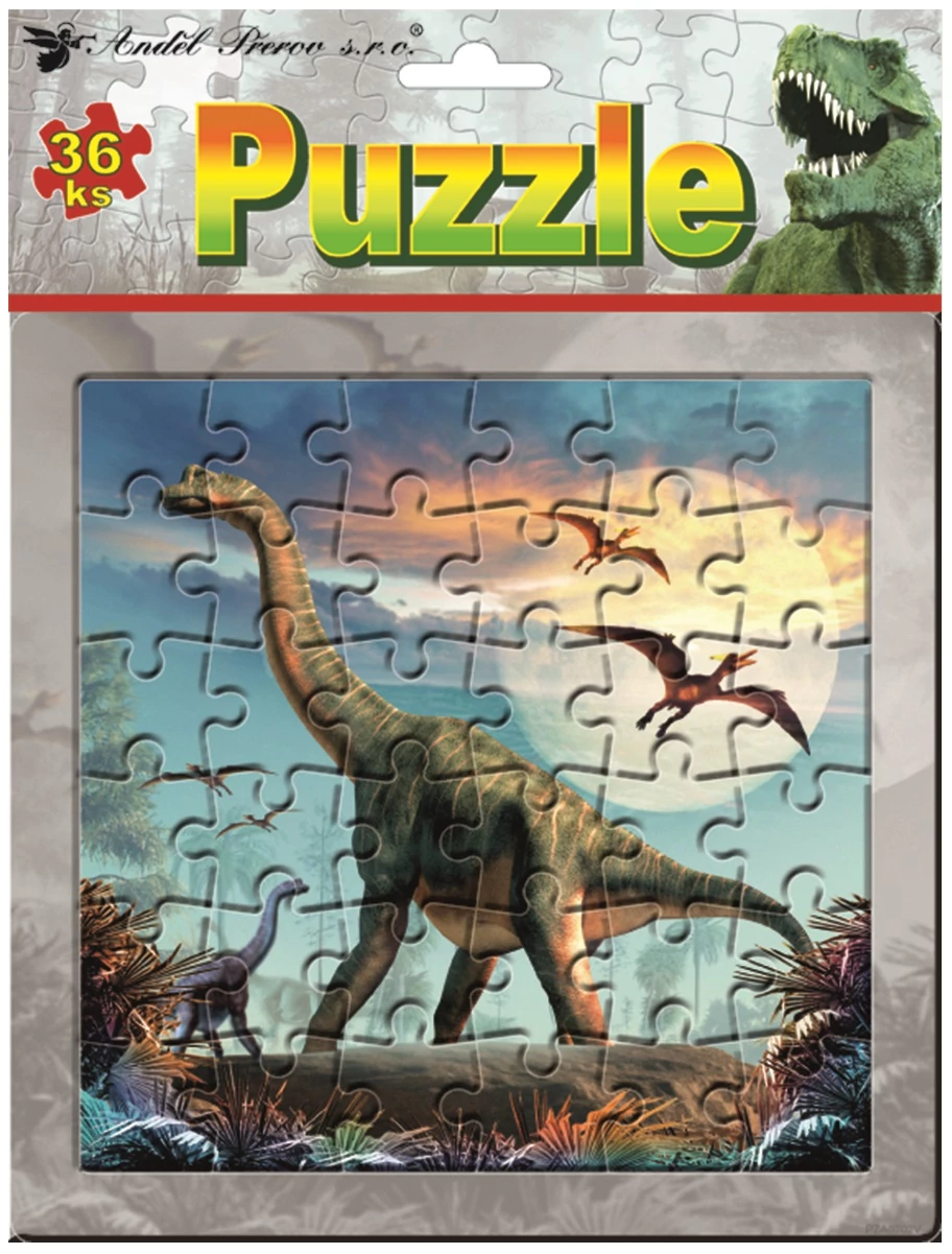 Puzzle 20 x 20 cm, 36 db, Brachiosaurus