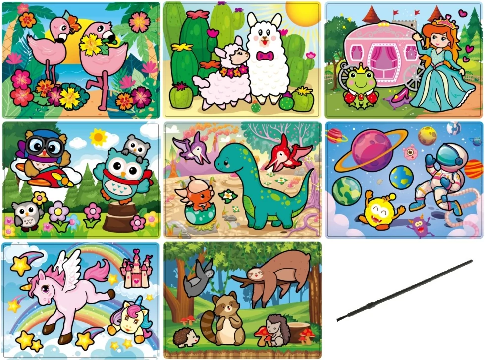 Mágikus festés vízzel 20 x 15 cm + ecset / 1 db