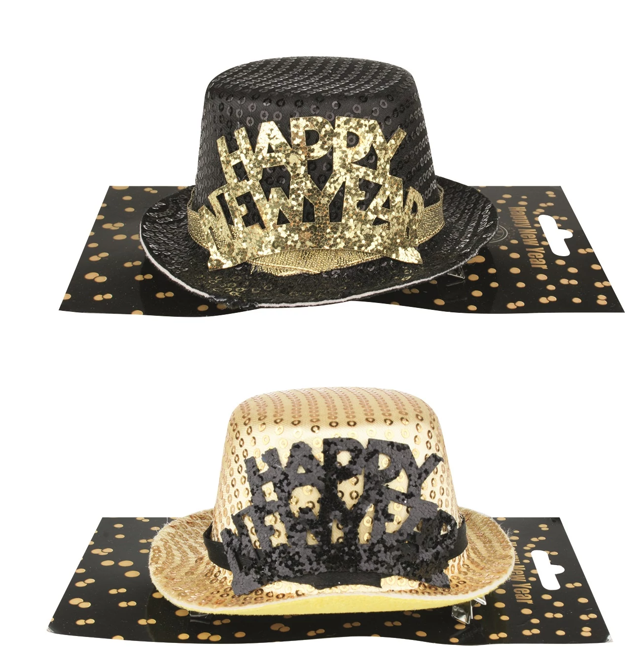 Kalapocska csipeszen 11 cm - HAPPY NEW YEAR