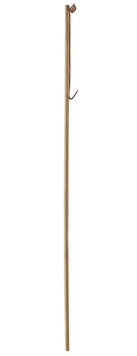 Fa pálca a lampionokhoz, 60 cm -  fém kampóval