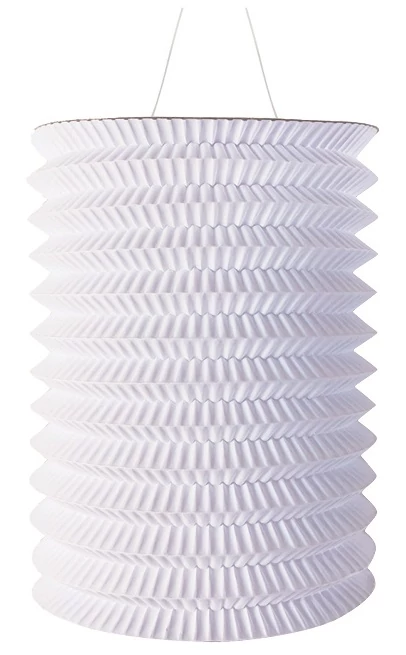 Henger alakú fehér lampion 15 cm