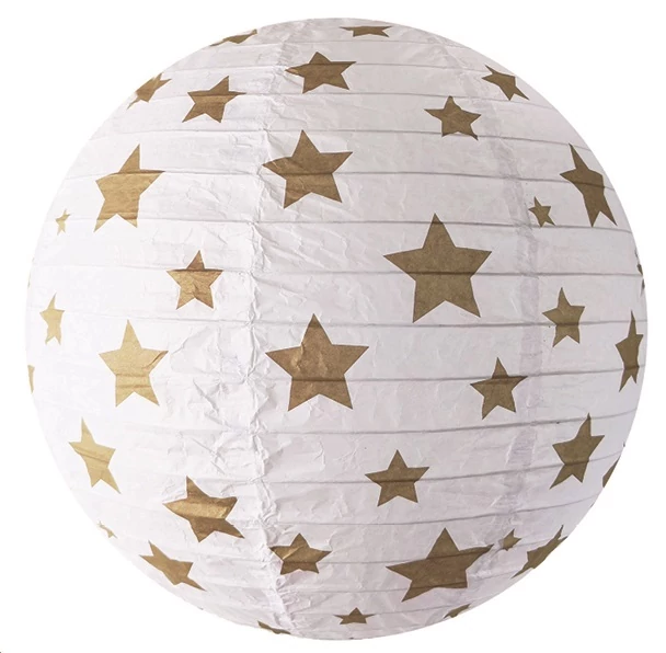 Gömb alakú csillagos lampion 35 cm