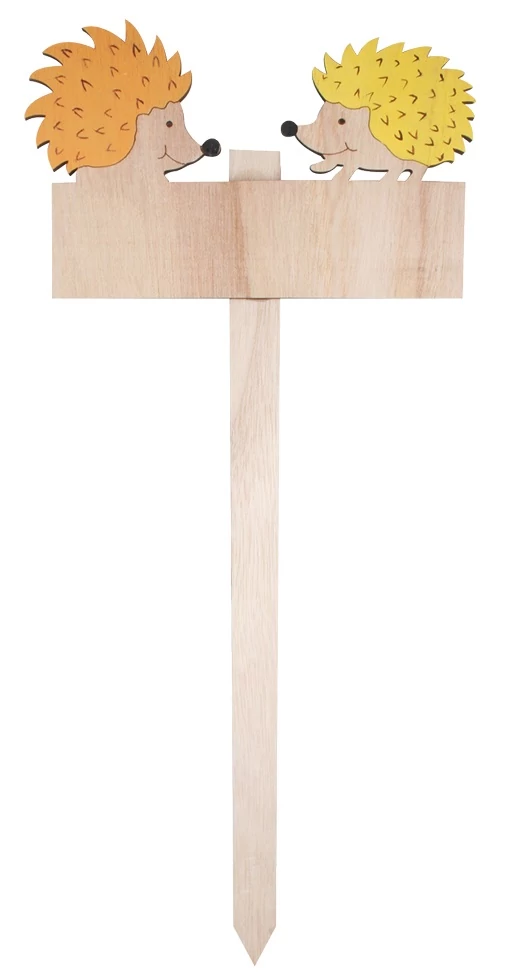 Sünikék fa táblán pálcával 16 cm