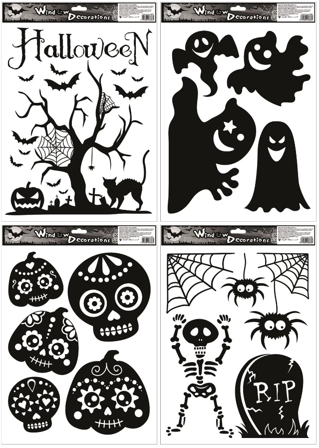 Ragasztó nélküli ablakmatrica - Halloween  30 x 42 cm