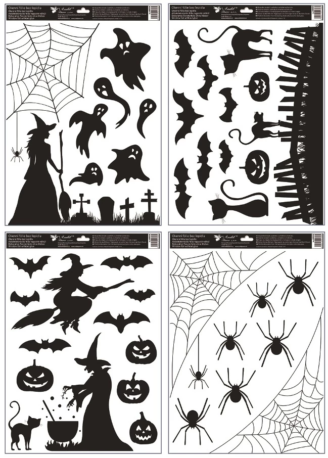 Ragasztó nélküli ablakmatrica - Halloween 35 x 50  cm