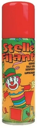 Spagetti szerpentin spray 83 ml - piros