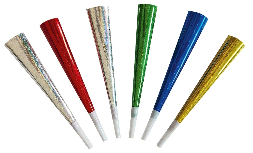 Metálos trombiták 25 cm, 6 db