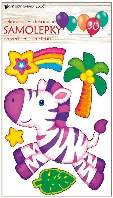 Falmatrica 15 x 26 cm, 3D lufis, zebra