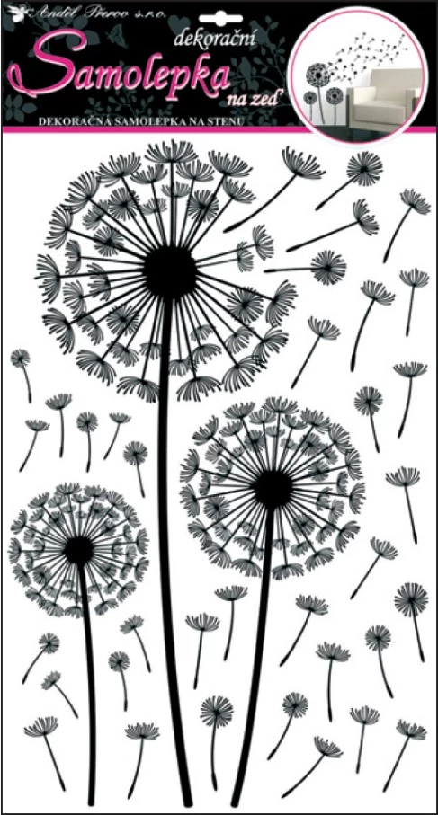 Falmatrica fekete pitypang  32 x 50 cm
