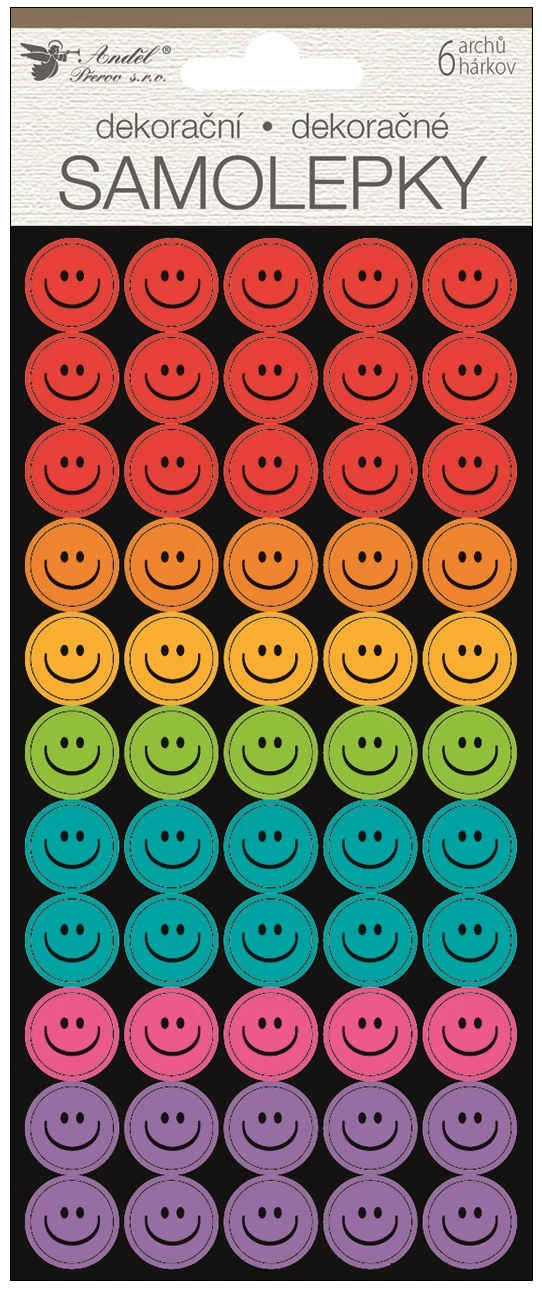 Matrica emoji 6 ív/300 db  9,5 x 21 cm